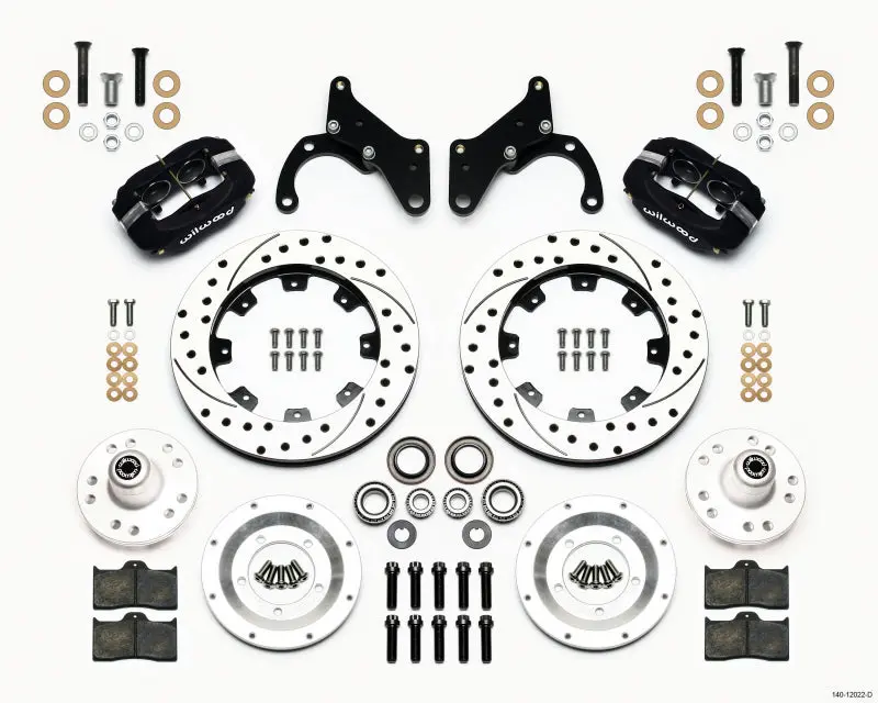Wilwood Forged Dynalite Front Kit 12.19In Drilled For 65-68 Chevy Impala Drum Spindle 1