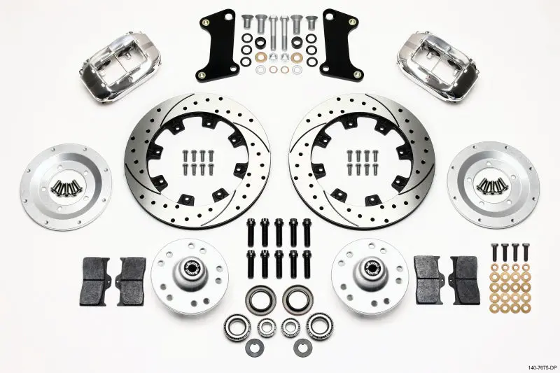 Wilwood Forged Dynalite Front Kit 12.19In Drilled Polished For 67-69 Camaro And 64-72 Nova Chevelle 1