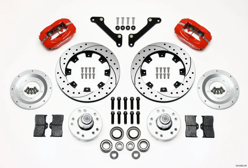 Wilwood Forged Dynalite Front Kit 12.19In Drilled Red 70-78 Camaro 1