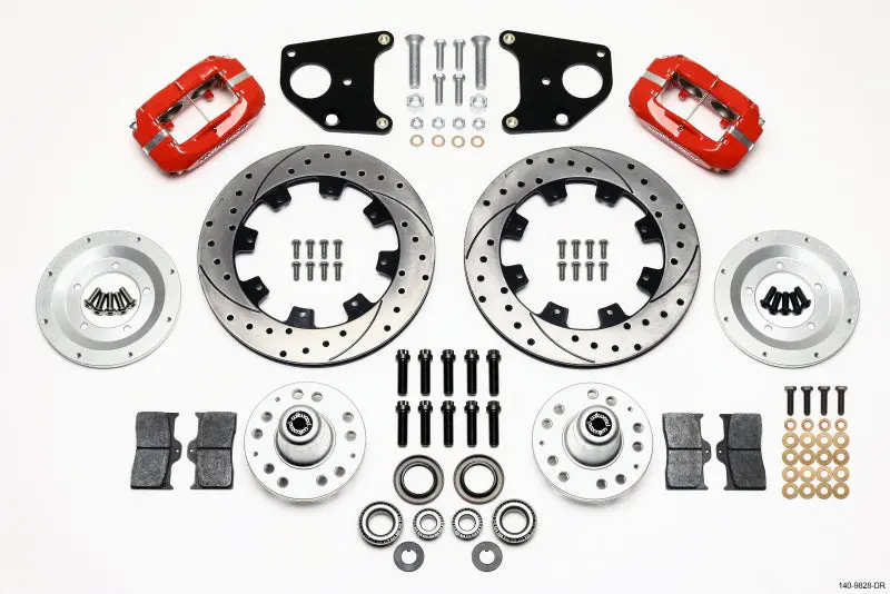Wilwood Forged Dynalite Front Kit 12.19In Drilled Red For 62-72 Dodge B & E Body Models 1