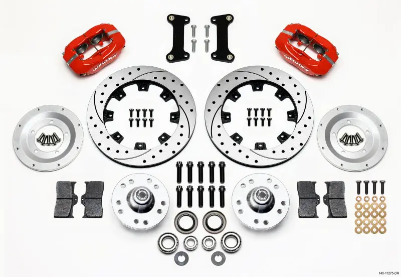 Wilwood Forged Dynalite Front Kit 12.19In Drilled Red For 82-92 Camaro And Firebird 1