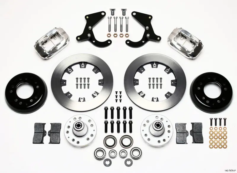 Wilwood Forged Dynalite Front Kit 12.19In Polished For 55-57 Chevy Bel Air 1
