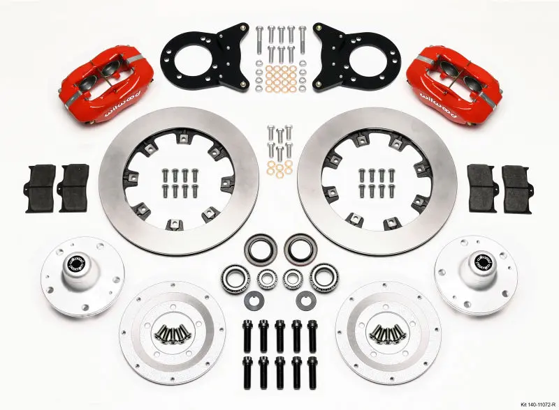 Wilwood Forged Dynalite Front Kit 12.19In Red For 1965-1969 Mustang Disc & Drum Spindle 1