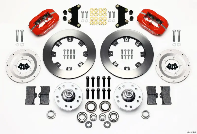 Wilwood Forged Dynalite Front Kit 12.19In Red For 49-54 Chevy And 53-62 Corvette Line Kit Needed 1