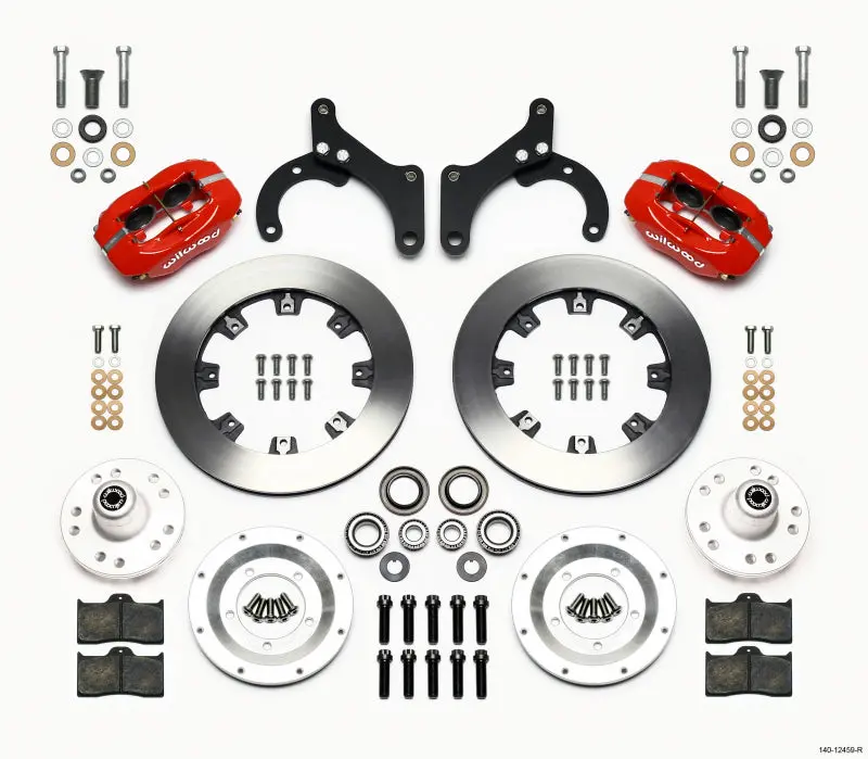 Wilwood Forged Dynalite Front Kit 12.19In Red For 59-64 Chevy Impala And 63-64 Corvette 1