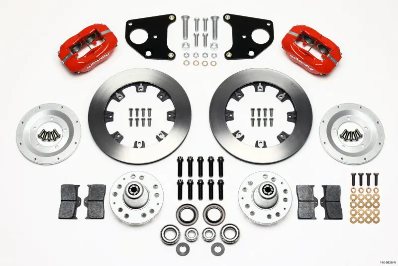 Wilwood Forged Dynalite Front Kit 12.19In Red For 62-72 Dodge Challenger Charger Coronet Road Runner B & E Body-Drum 1