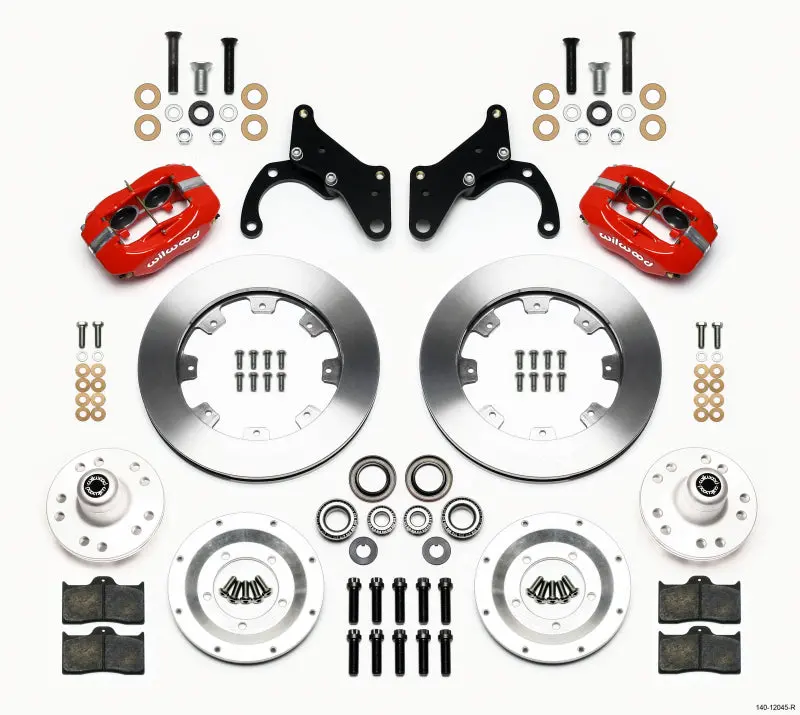Wilwood Forged Dynalite Front Kit 12.19In Red For 69-70 Impala And 69-82 Corvette 1