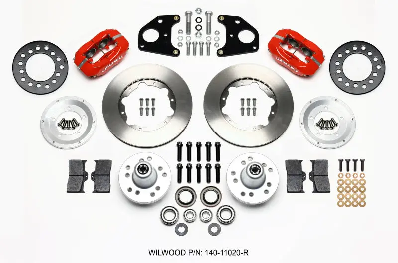 Wilwood Forged Dynalite Front Kit With 11.00In Red Calipers - 62-72 Cdp B & E Body-D Available 1