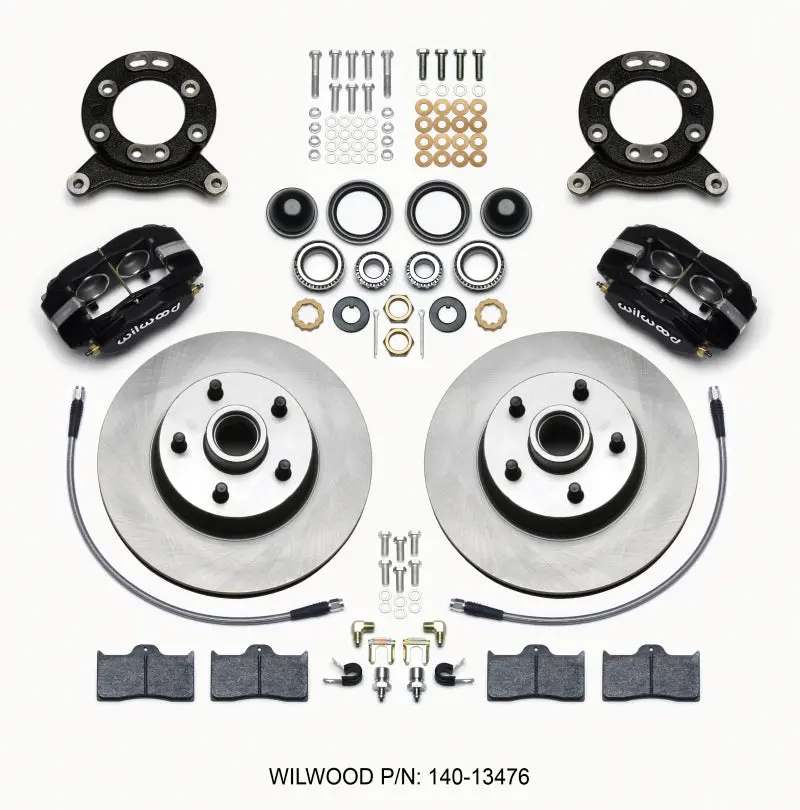 Wilwood Forged Dynalite-M Front Kit 11.30In Rotor And Hub For 1965-1969 Mustang Disc And Drum Spindle 1