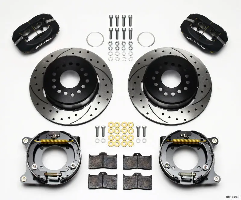 Wilwood Forged Dynalite P/S Park Brake Kit Drilled For Impala 59-64 And Corvette 57-62 1