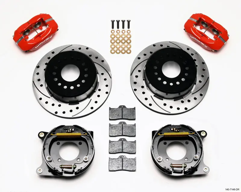 Wilwood Forged Dynalite P/S Park Brake Kit Drilled Red 93-97 Camaro Firebird 1
