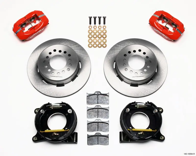 Wilwood Forged Dynalite P/S Park Brake Kit Red 2.42 Offset 5-Lug For Chevy C-10 1975-1986 1