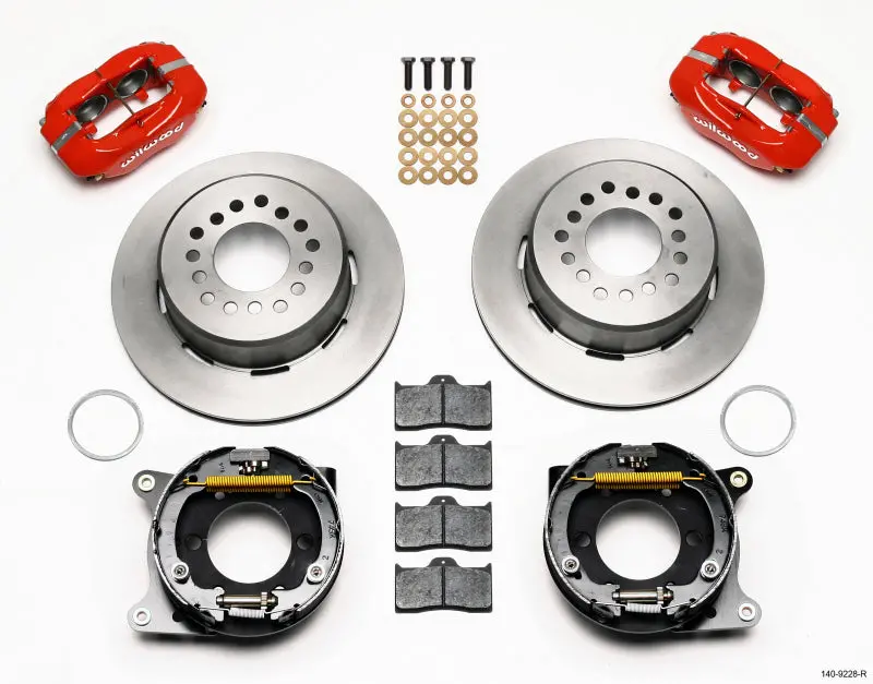 Wilwood Forged Dynalite P/S Park Brake Kit Red 2005-2014 Mustang 1