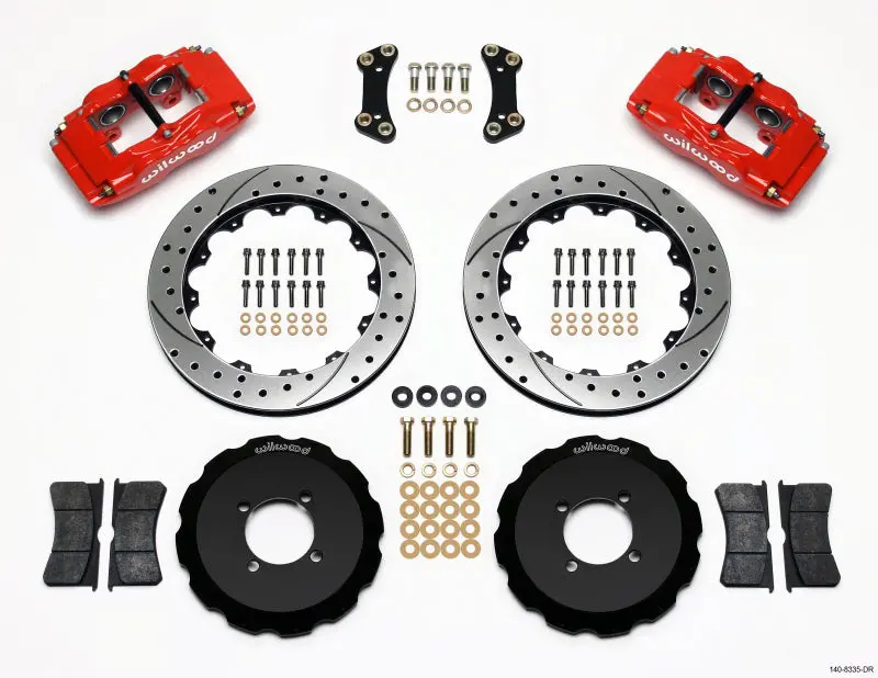 Wilwood Front Hat Kit Fsli4 13In Drilled Red 2003-05 Xa Xb 1