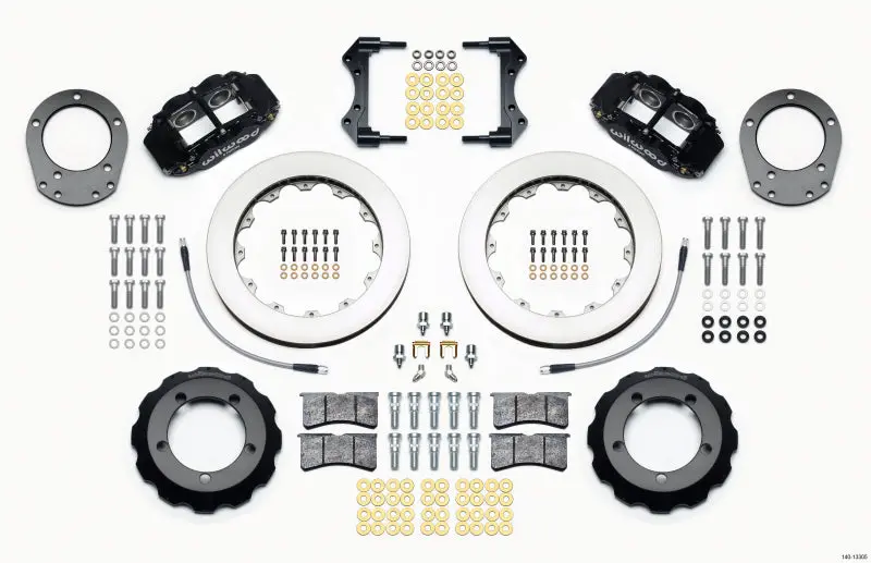 Wilwood Narrow Superlite 4R Front Hat Kit 12.88In 76-77 Ford Bronco Dana 44 With Lines 1