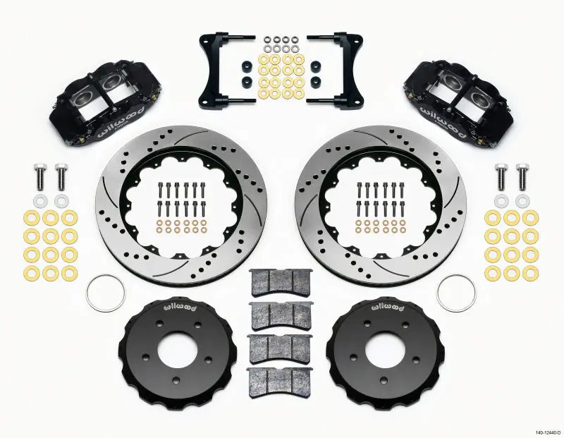 Wilwood Narrow Superlite 4R Front Hat Kit 14.00In Drill For 2007-Up Jeep Wrangler 1