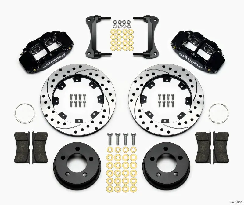 Wilwood Narrow Superlite 4R Front Kit 12.19In Drilled For 87-89 Jeep Yj 1