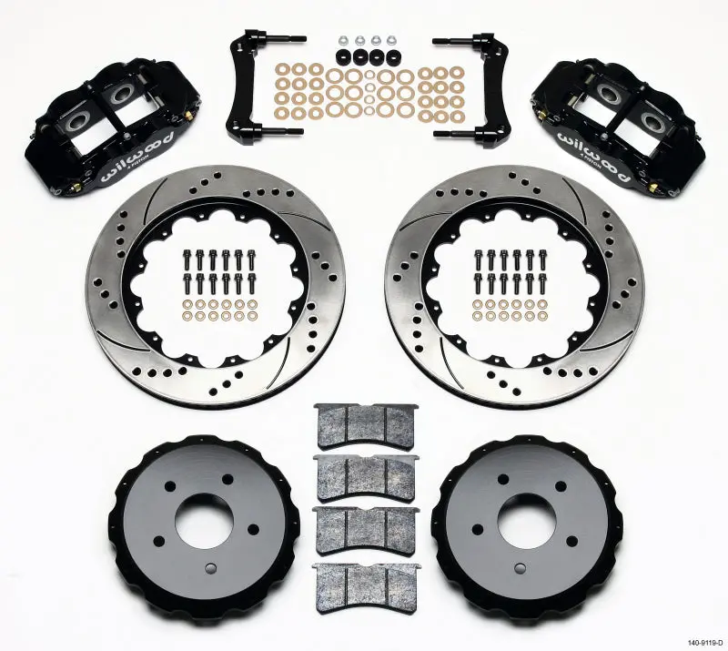 Wilwood Narrow Superlite 4R Rear Brake Kit 14.00In Drilled - Corvette C5/Z06 97-04, C6 05-13 1