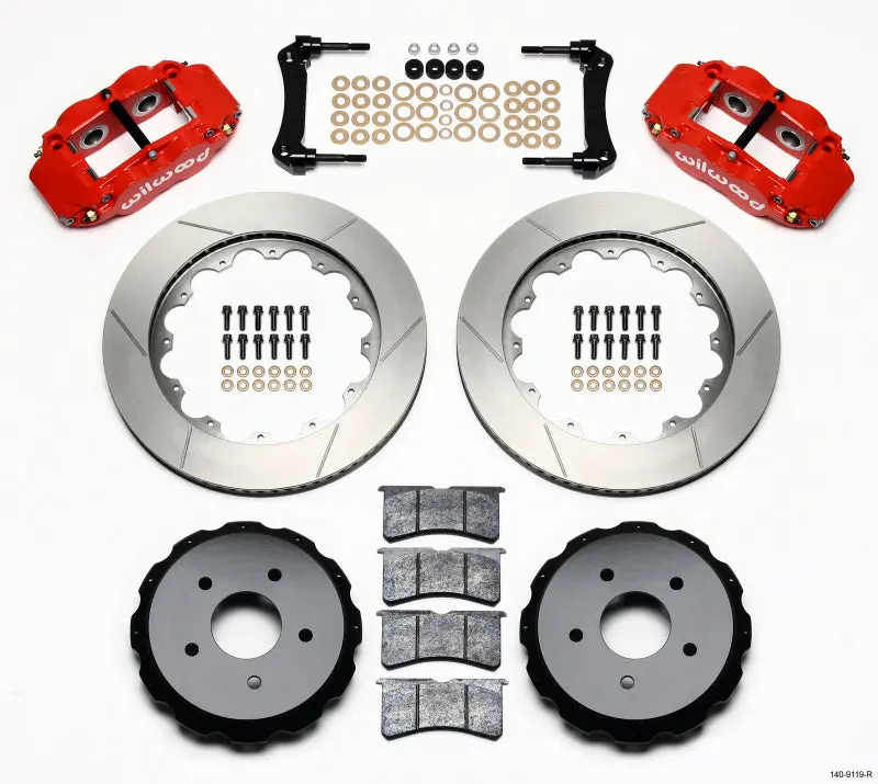Wilwood Narrow Superlite 4R Rear Brake Kit Red - Corvette C5/Z06 & C6 1