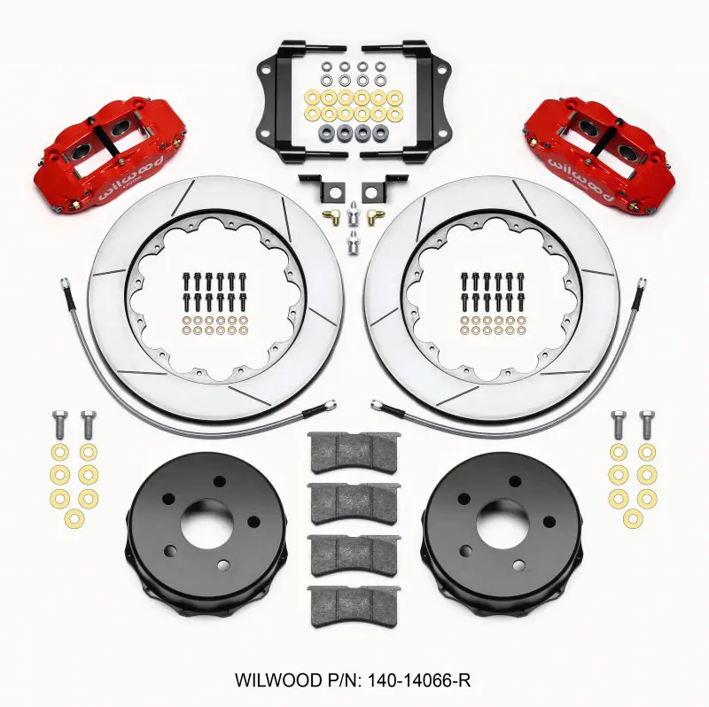 Wilwood Narrow Superlite 4R Rear Brake Kit Red For Jeep Jk - 14.00In 1