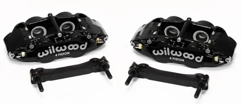 Wilwood Narrow Superlite 4R Rear Caliper & Bracket Kit Black 97-13 Chevrolet Corvette C5/C6 With Oem Rotors 1