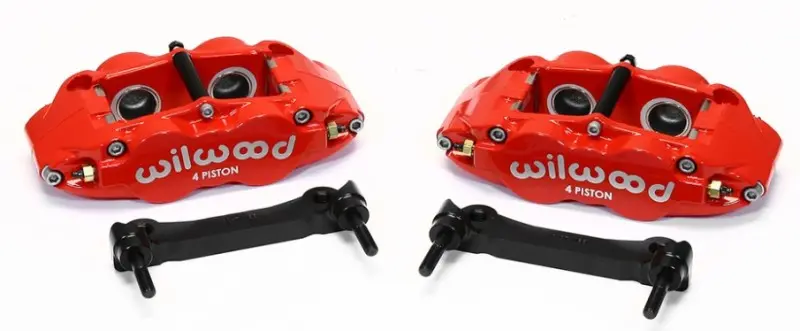 Wilwood Narrow Superlite 4R Rear Caliper & Bracket Kit Red For 97-13 C5/C6 Corvette With Oem Rotors 1