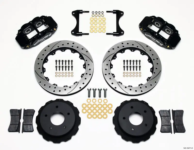 Wilwood Narrow Superlite 4R Rear Kit 12.88In Drilled For 65-82 Corvette C2/C3 1