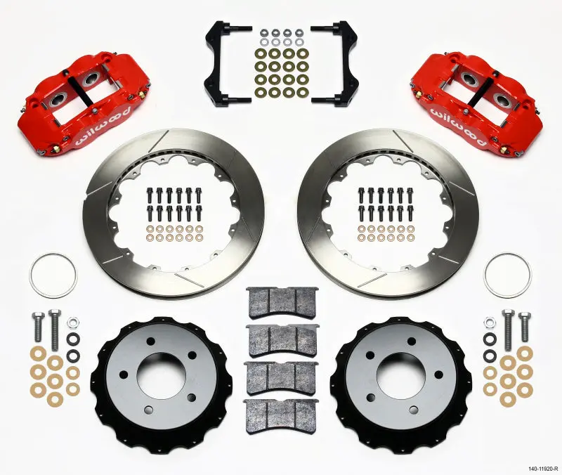 Wilwood Narrow Superlite 4R Rear Kit 12.88In Red 84-87 Corvette C4 1