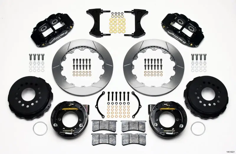 Wilwood Narrow Superlite 4R Rear P-Brk Kit 12.88In 2005-2014 Mustang 1