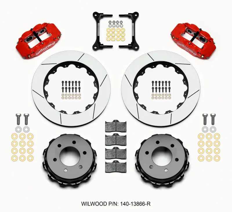 Wilwood Narrow Superlite 4R Rear Truck Kit 14.25In Red For 2012-2015 Ford F150 (6 Lug) 1