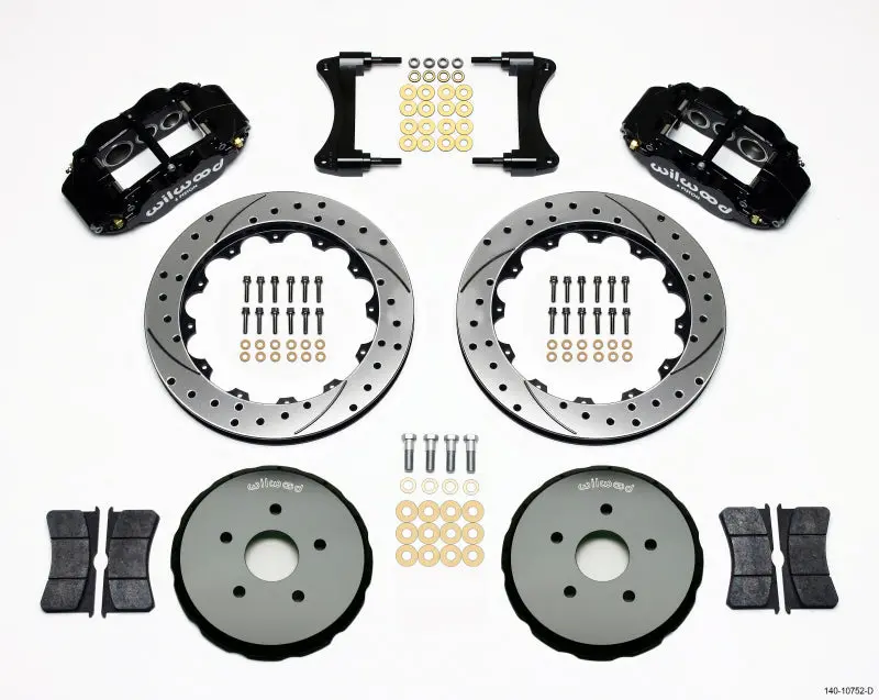 Wilwood Narrow Superlite 6R Front Hat Kit 12.88In Drilled 2008-2011 Toyota Matrix 1