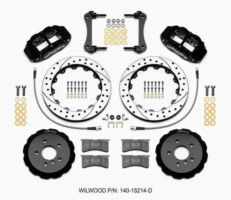 Wilwood Narrow Superlite 6R Front Hat Kit 12.88In Drilled 2014-2015 Mini Cooper 1