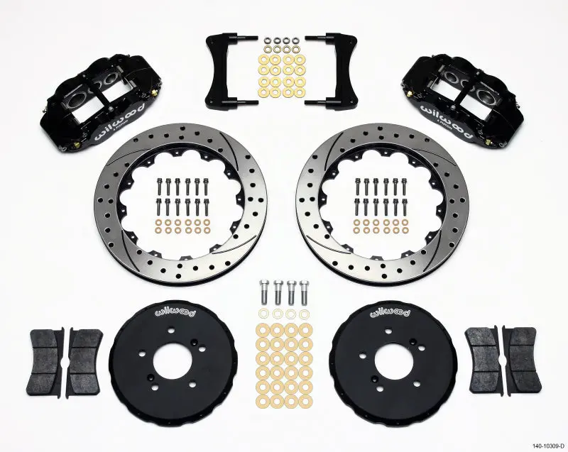 Wilwood Narrow Superlite 6R Front Hat Kit 12.88In Drilled Honda S2000 2000-2009 Base Cr 1