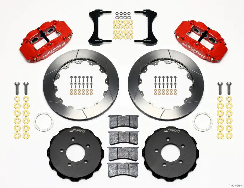 Wilwood Narrow Superlite 6R Front Hat Kit 12.88In Red For 2006-2015 Honda Civic And 2011-2015 Cr-Z 1