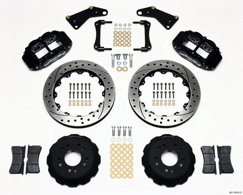 Wilwood Narrow Superlite 6R Front Hat Kit 13.06In Drilled For 65-82 Corvette C2/C3 1