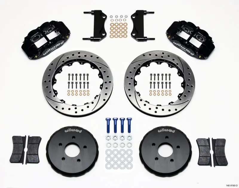 Wilwood Narrow Superlite 6R Front Hat Kit 13.06In Drilled Nissan 350Z/G35 2003-2009 1