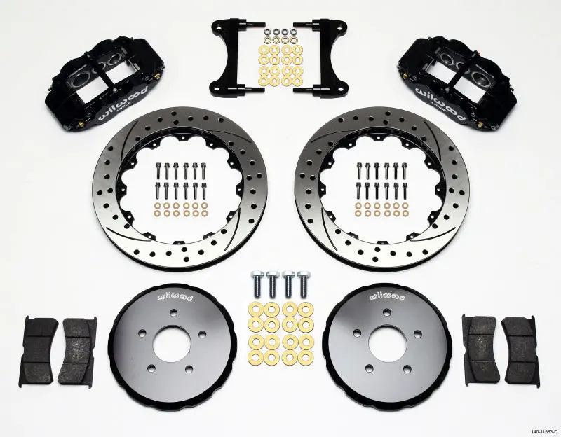 Wilwood Narrow Superlite 6R Front Hat Kit 13.06In Drilled Nissan 370Z/G37 2007-2012 1