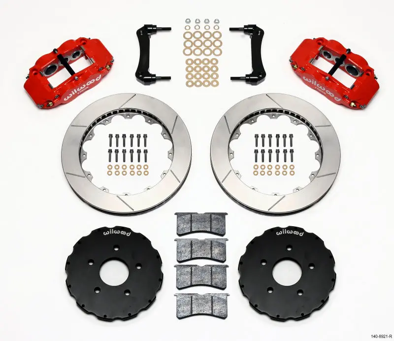 Wilwood Narrow Superlite 6R Front Hat Kit 13.06In Red 2005-2013 Corvette C6 1
