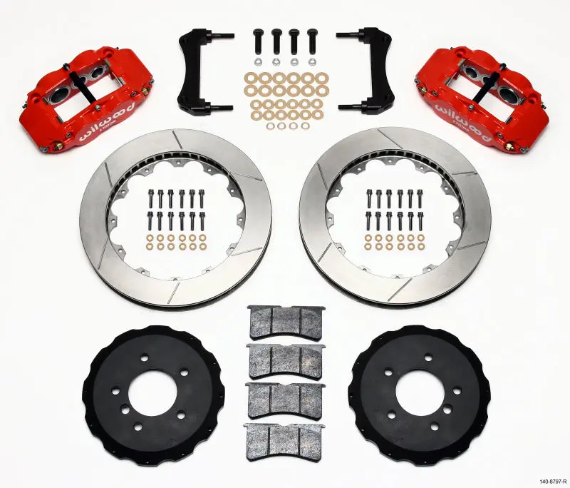 Wilwood Narrow Superlite 6R Front Hat Kit 13.06In Red Bmw M3 E36 1995-1999 1