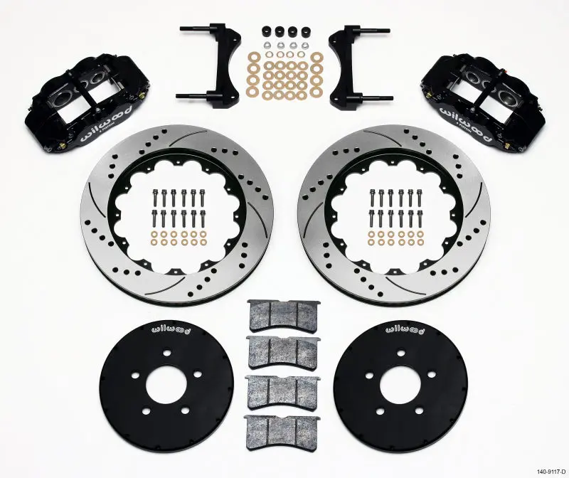 Wilwood Narrow Superlite 6R Front Hat Kit 14.00In Drilled 1994-2004 Ford Mustang 1