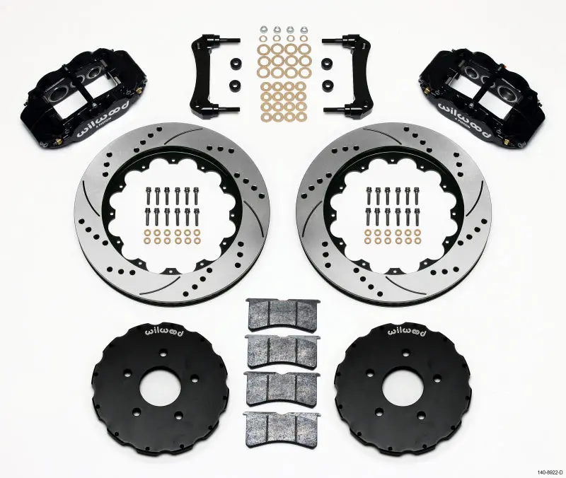 Wilwood Narrow Superlite 6R Front Hat Kit 14.00In Drilled 2005-2013 Corvette C6 1