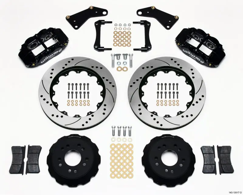 Wilwood Narrow Superlite 6R Front Hat Kit 14.00In Drilled For 65-82 Corvette C2/C3 1
