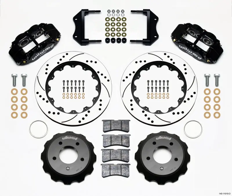 Wilwood Narrow Superlite 6R Front Hat Kit 14.00In Drilled For 84-87 Corvette C4 1