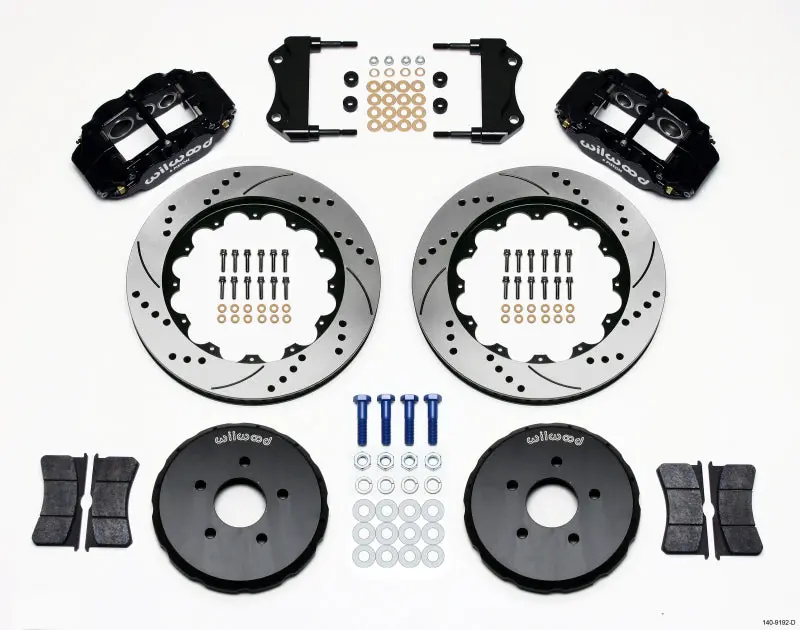 Wilwood Narrow Superlite 6R Front Hat Kit 14.00In Drilled For Nissan 350Z And Infiniti G35 2003-2009 1