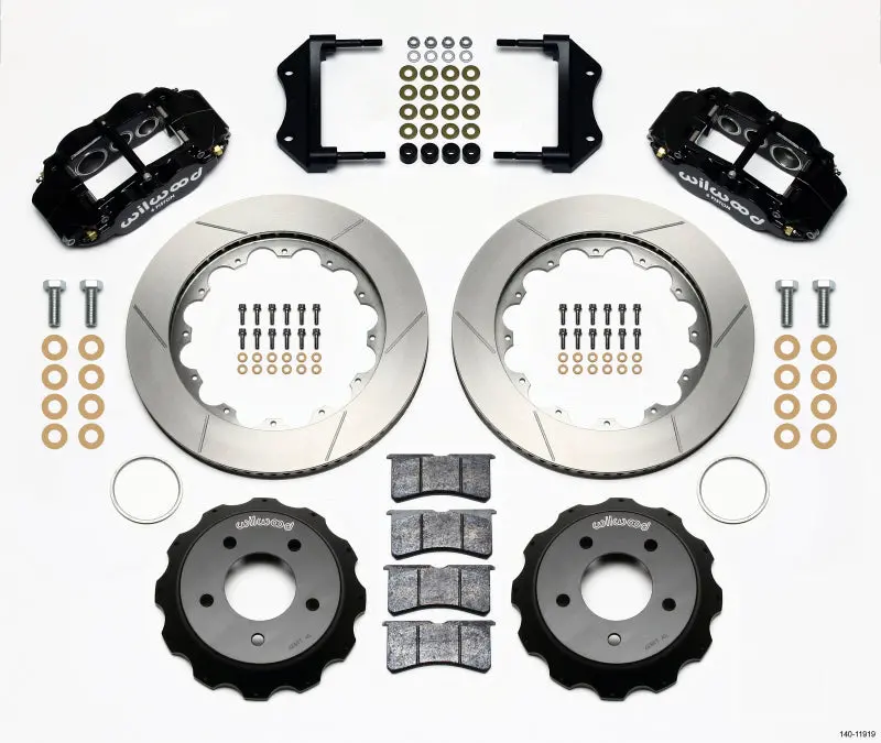 Wilwood Narrow Superlite 6R Front Hat Kit 14.00In For 84-87 Corvette C4 1
