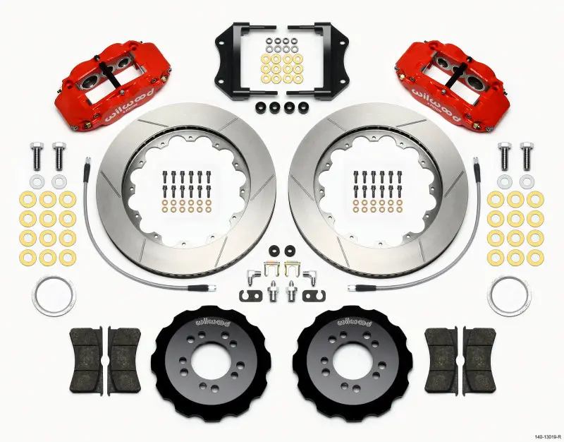 Wilwood Narrow Superlite 6R Front Hat Kit 14.00In Red 2013-2014 Ford Focus St W/ Lines 1