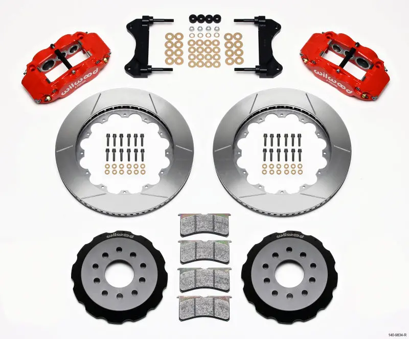 Wilwood Narrow Superlite 6R Front Hat Kit With 14.00In Red - 98-02 Camaro/Firebird 1