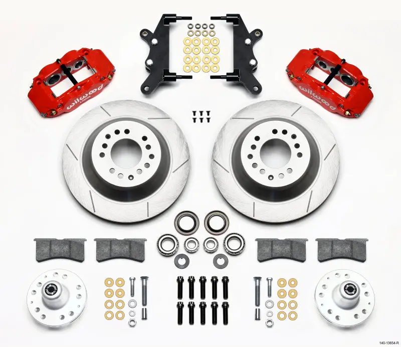 Wilwood Narrow Superlite 6R Front Hub & 1Pc Rtr Kit 12.88In Red 1960-1968 Ford Mercury Full Size 1