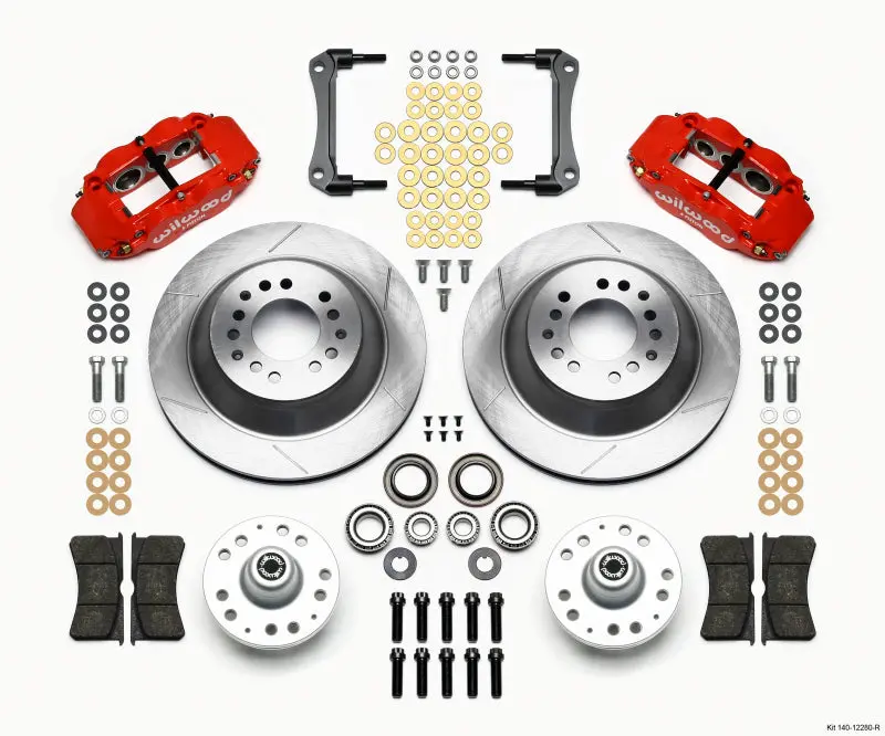 Wilwood Narrow Superlite 6R Front Hub & 1Pc Rtr Kit 12.88In Red For 79-81 Camaro 1