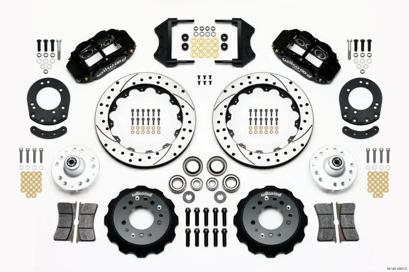 Wilwood Narrow Superlite 6R Front Hub Kit 12.88In Drilled For 1965-1969 Ford Mustang And Other Models 1